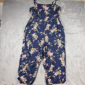 Old Navy Cottagecore Floral‎ Wide Leg Jumpsuit XL Pockets